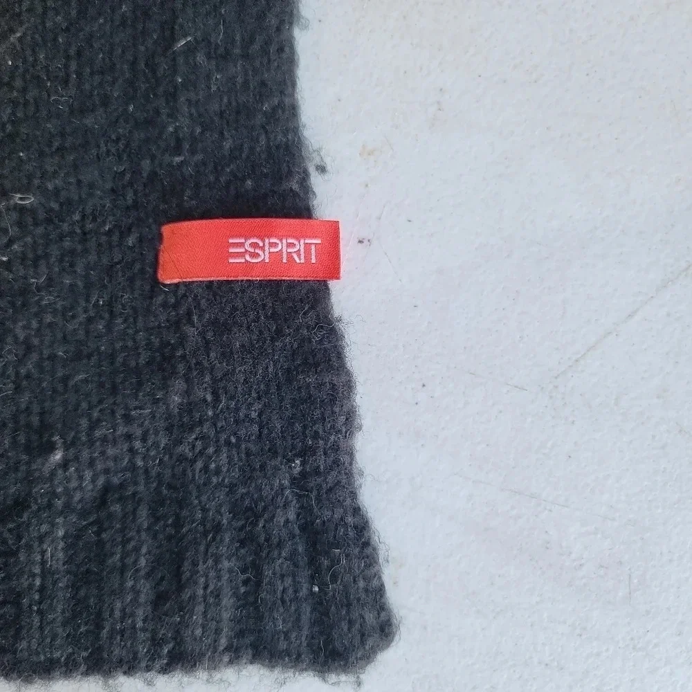 SPRIT Knit Scarf Black Warm Soft Unisex Mens Womens Acrylic 82
